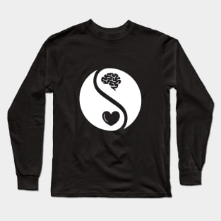 TaoScape Logo White with Slogan for Back Print Long Sleeve T-Shirt